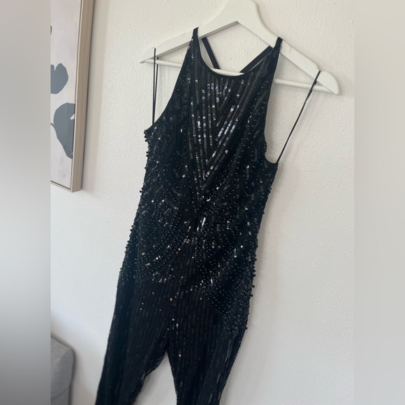 by the way. Black Sequin Jumpsuit M - Picture 7 of 12